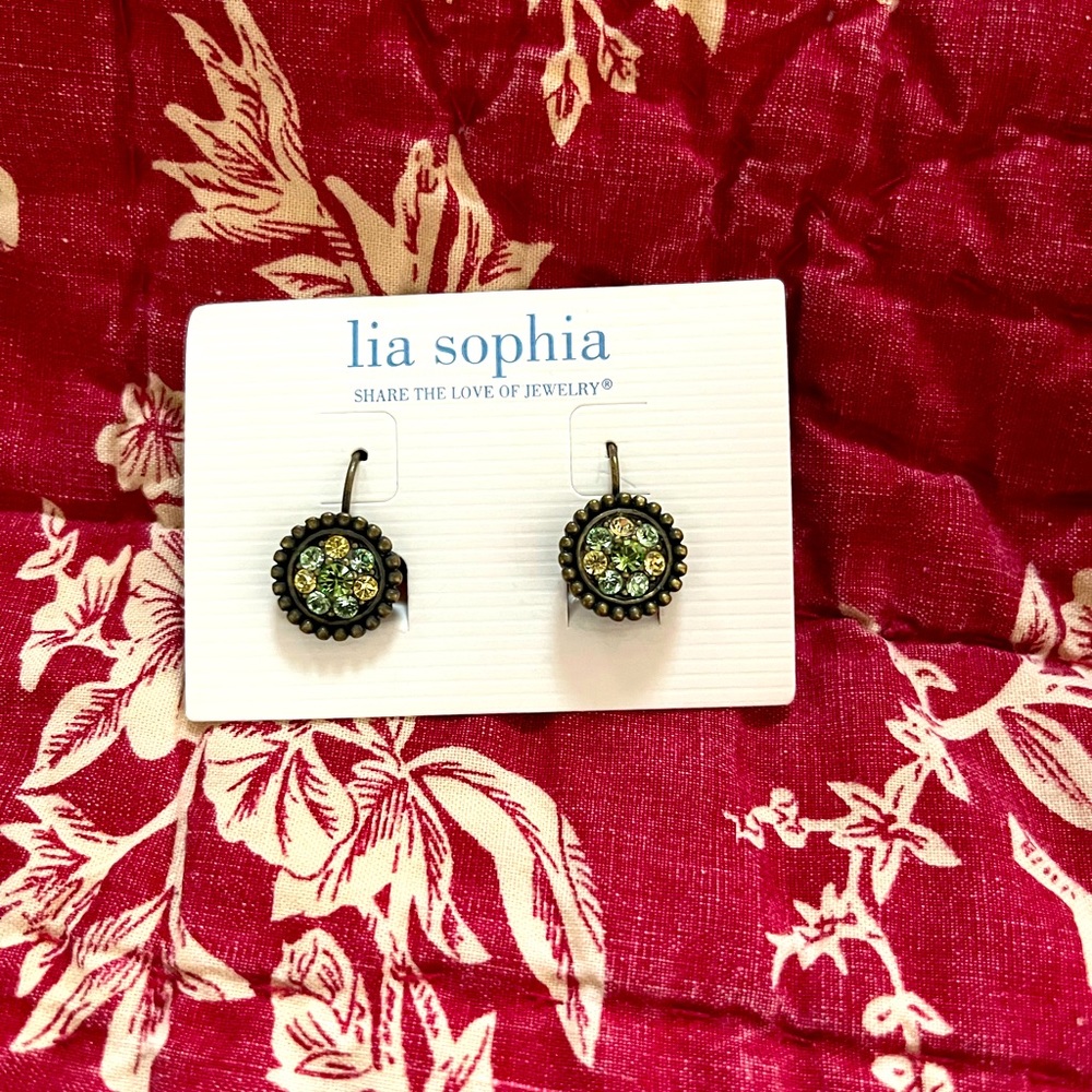 Lia Sophia Antique Brass Earrings